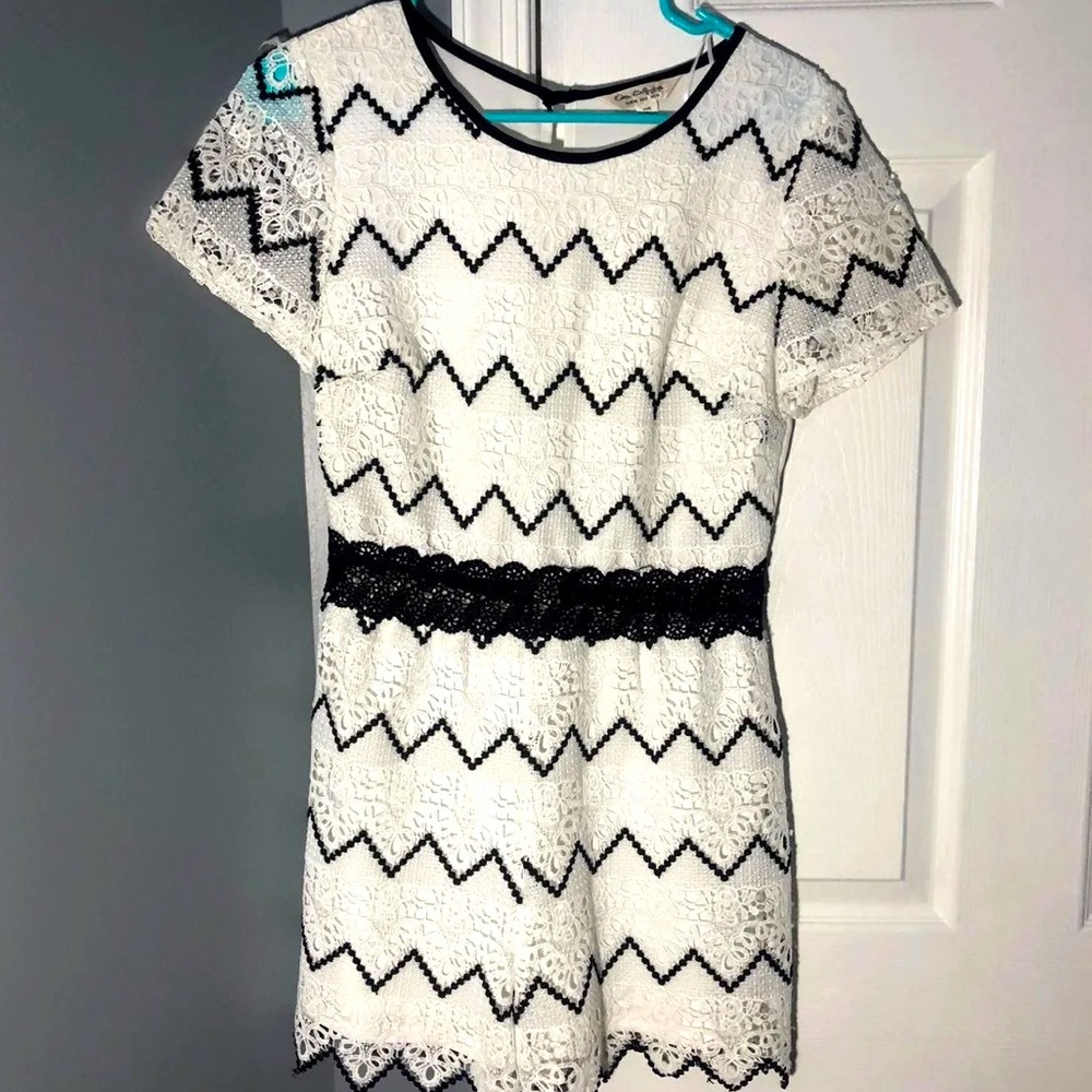 Miss Selfridge Black and White Romper
